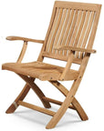 Valencia 3PC Outdoor Bistro Set Folding Table Chairs - LOOMLAN - HiTeak - Outdoor Bistro Sets