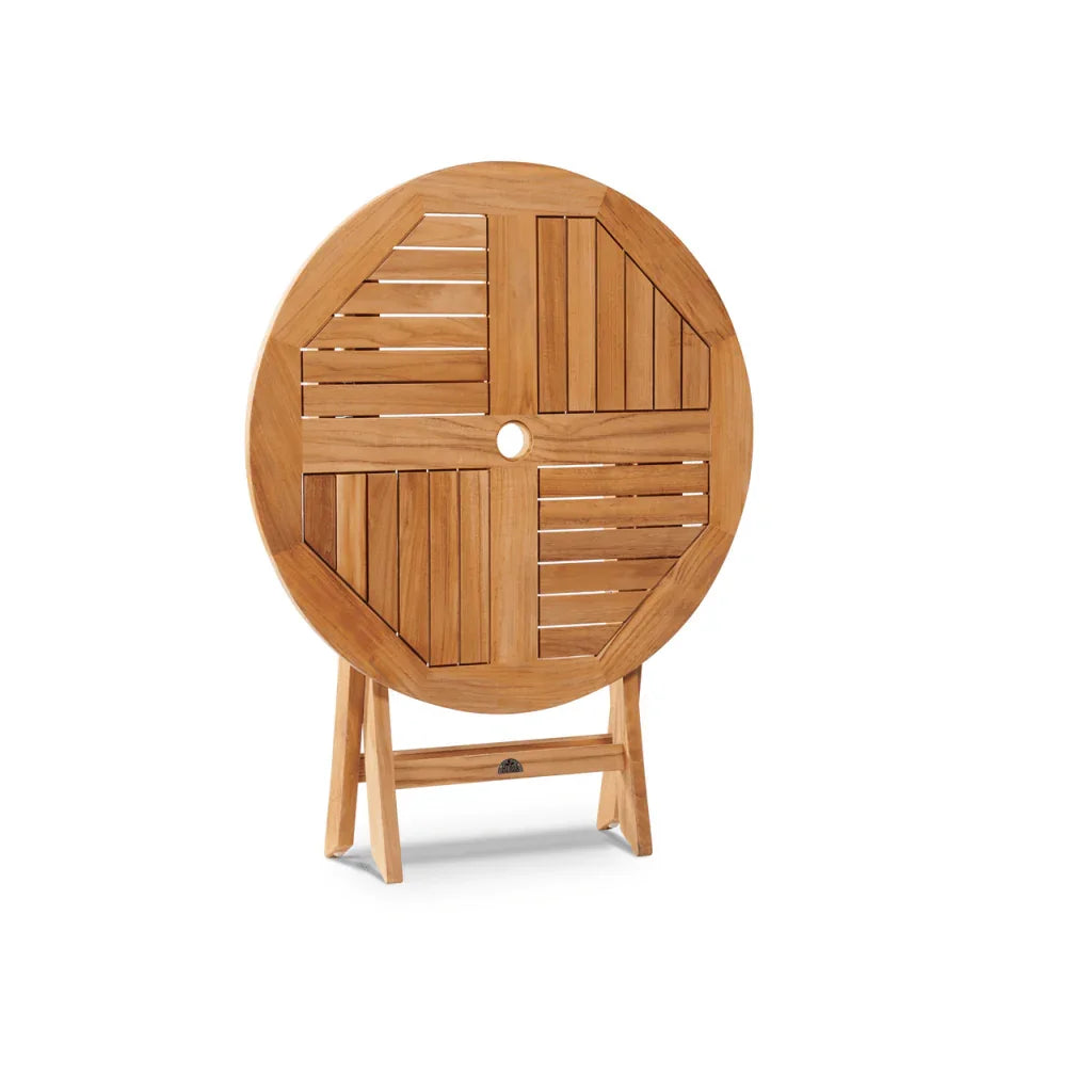 Valencia Teak Oudoor Round Bistro Set 3PC - LOOMLAN - HiTeak - Outdoor Bistro Sets