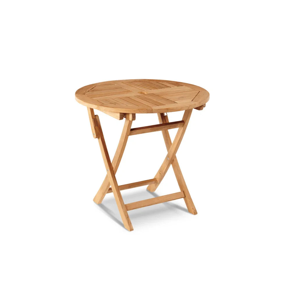 Valencia Teak Oudoor Round Bistro Set 3PC - LOOMLAN - HiTeak - Outdoor Bistro Sets