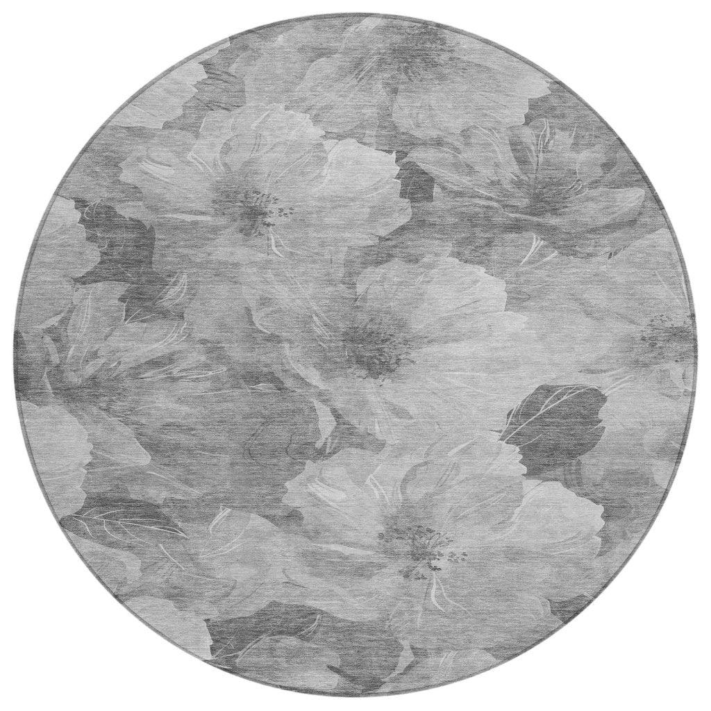 LOOMLAN Rugs Valmera Gray Washable Indoor-Outdoor Rug