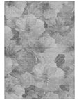 LOOMLAN Rugs Valmera Gray Washable Indoor-Outdoor Rug