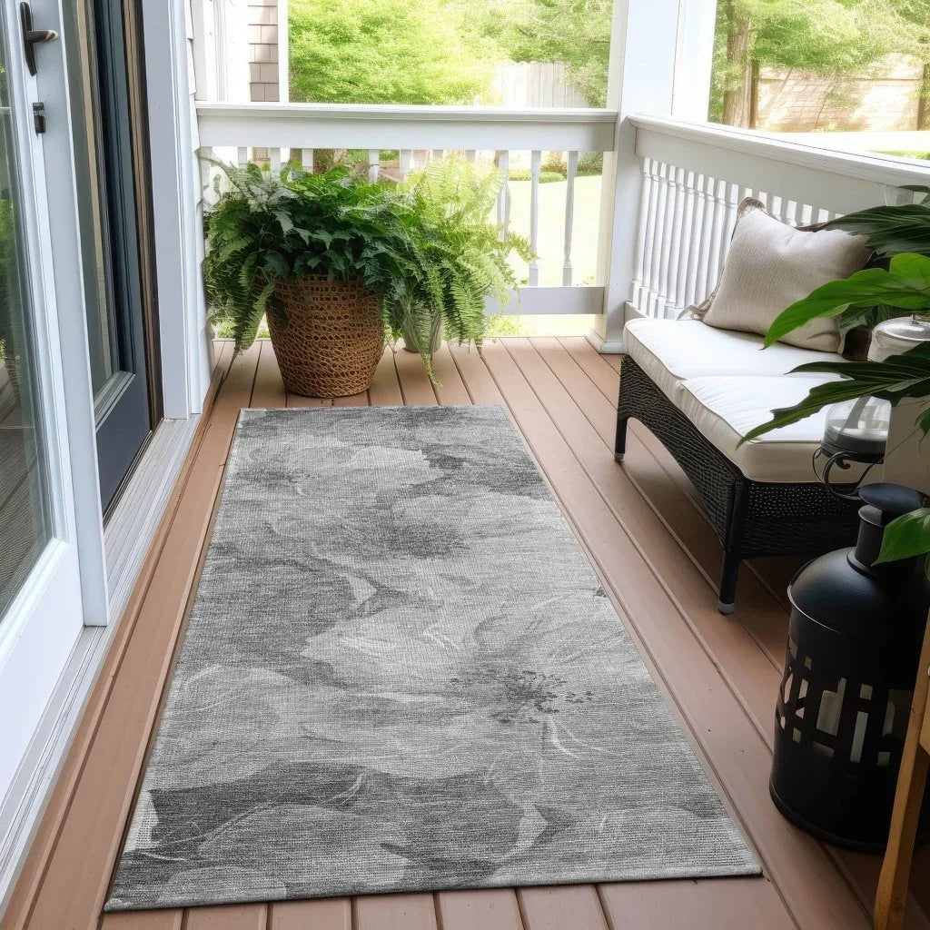 LOOMLAN Rugs Valmera Gray Washable Indoor-Outdoor Rug