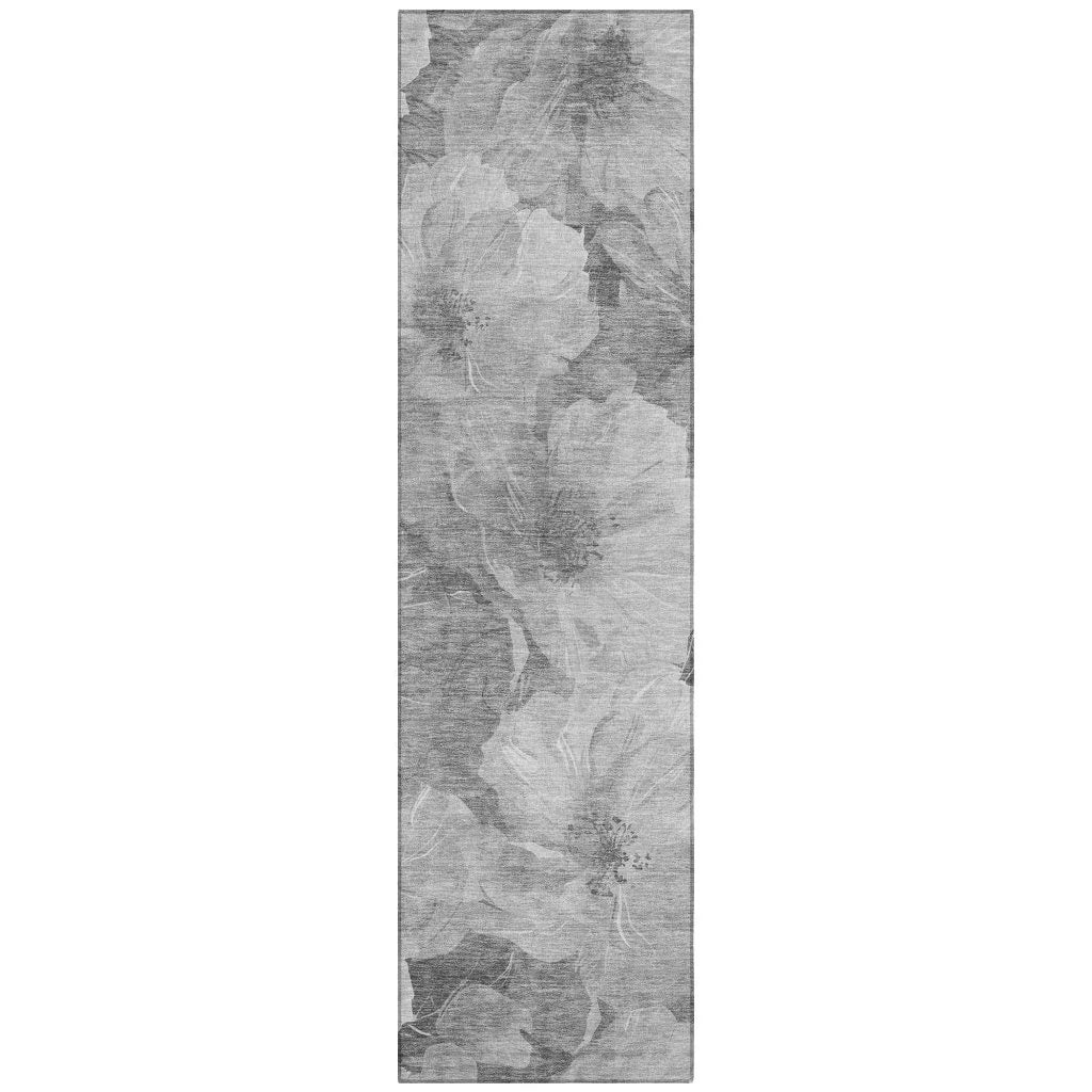 LOOMLAN Rugs Valmera Gray Washable Indoor-Outdoor Rug