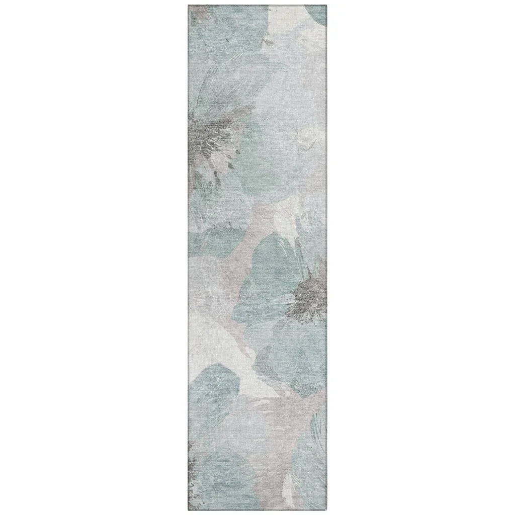 LOOMLAN Rugs Valtoria Blue Washable Indoor-Outdoor Rug