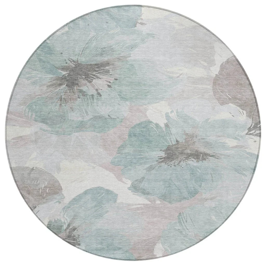 LOOMLAN Rugs Valtoria Blue Washable Indoor-Outdoor Rug