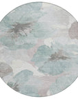 LOOMLAN Rugs Valtoria Blue Washable Indoor-Outdoor Rug