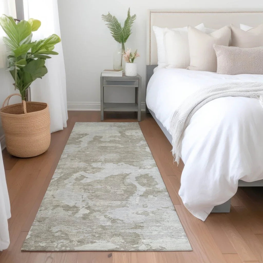 LOOMLAN Rugs Vantar Brown Washable Indoor-Outdoor Rug