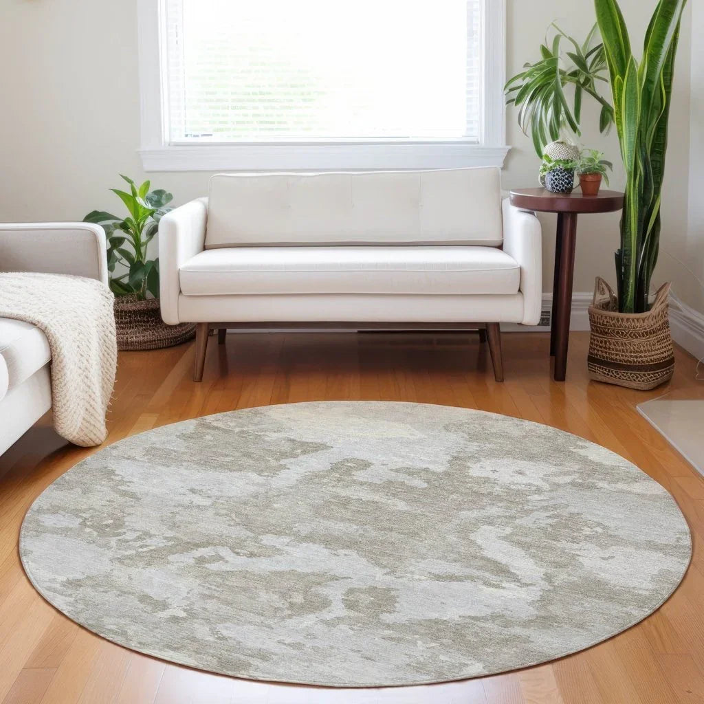 LOOMLAN Rugs Vantar Brown Washable Indoor-Outdoor Rug