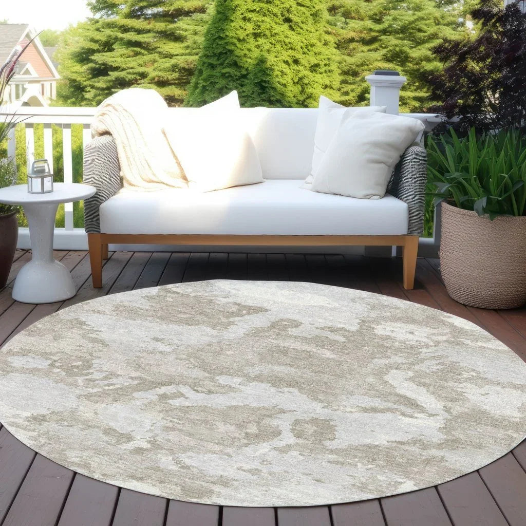 LOOMLAN Rugs Vantar Brown Washable Indoor-Outdoor Rug