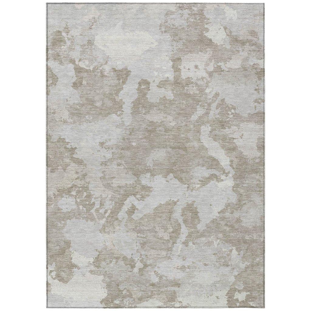 LOOMLAN Rugs Vantar Brown Washable Indoor-Outdoor Rug