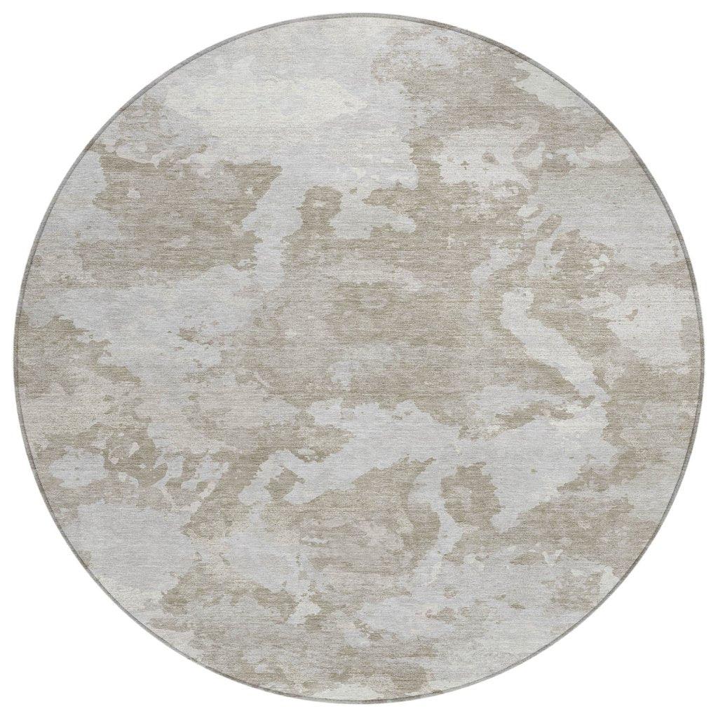 LOOMLAN Rugs Vantar Brown Washable Indoor-Outdoor Rug