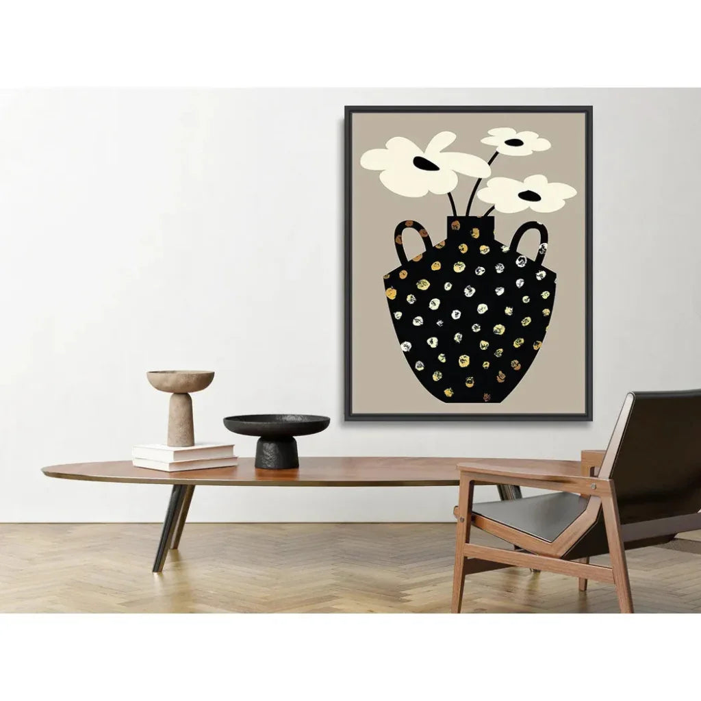 LOOMLAN Vase Floral II Artwork d Canvas Floating
