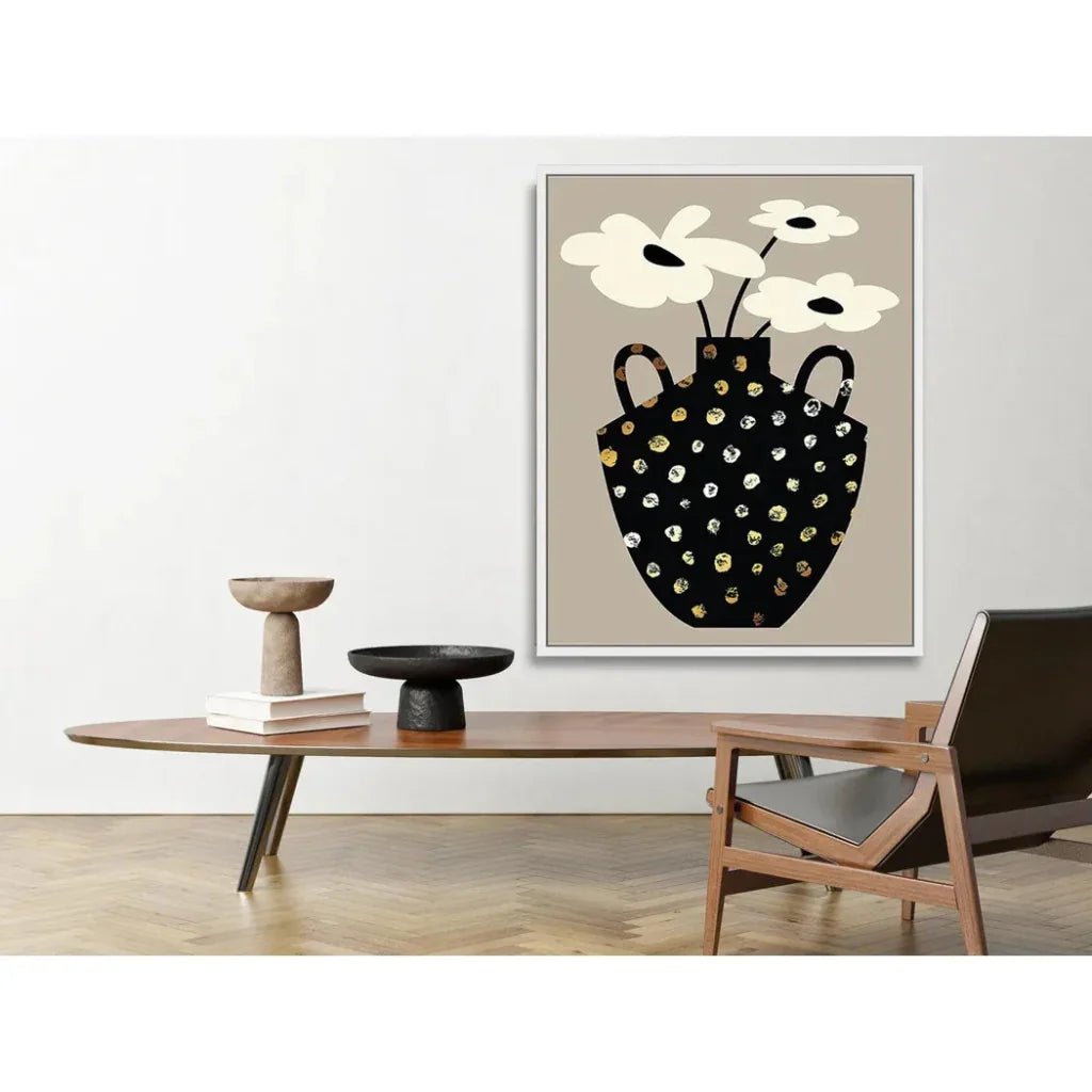 LOOMLAN Vase Floral II Artwork d Canvas Floating