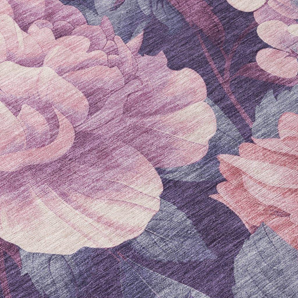 LOOMLAN Rugs Vashira Pink Washable Indoor-Outdoor Rug