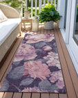 LOOMLAN Rugs Vashira Pink Washable Indoor-Outdoor Rug