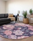 LOOMLAN Rugs Vashira Pink Washable Indoor-Outdoor Rug
