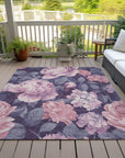 LOOMLAN Rugs Vashira Pink Washable Indoor-Outdoor Rug