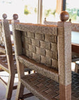 Vaterra Teak And Rattan Patio Dining Table - LOOMLAN - Seasonal Living - Outdoor Dining Tables
