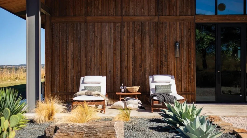Vaterra Teak And Rattan Patio Pool Chaise (Set Of 2) - LOOMLAN - Seasonal Living - Outdoor Chaises