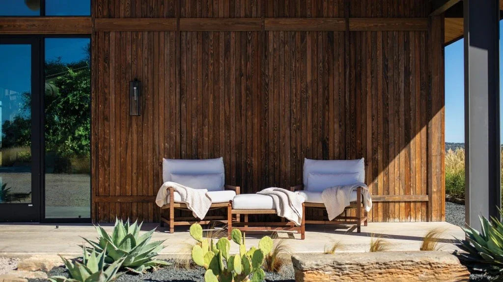 Seasonal Living Vaterra Weathered Pecan Finish Patio Ottoman