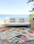 LOOMLAN Rugs Veldorah Ivory Washable Indoor-Outdoor Rug