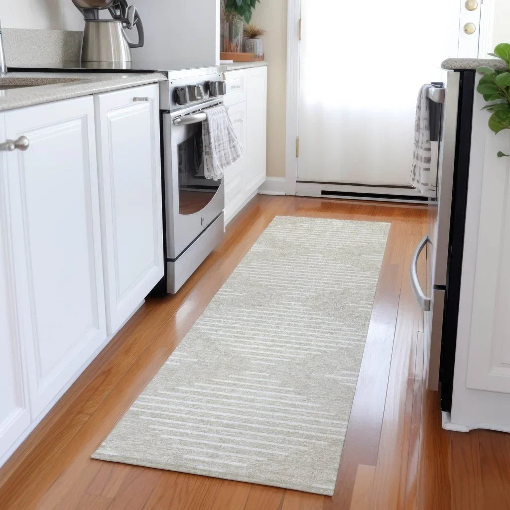 LOOMLAN Rugs Velina Beige Washable Indoor-Outdoor Rug