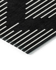 LOOMLAN Rugs Velina Black Washable Indoor-Outdoor Rug