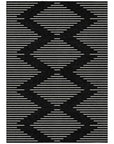 LOOMLAN Rugs Velina Black Washable Indoor-Outdoor Rug