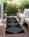 LOOMLAN Rugs Velina Black Washable Indoor-Outdoor Rug