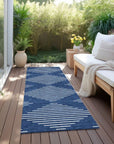 LOOMLAN Rugs Velina Blue Washable Indoor-Outdoor Rug