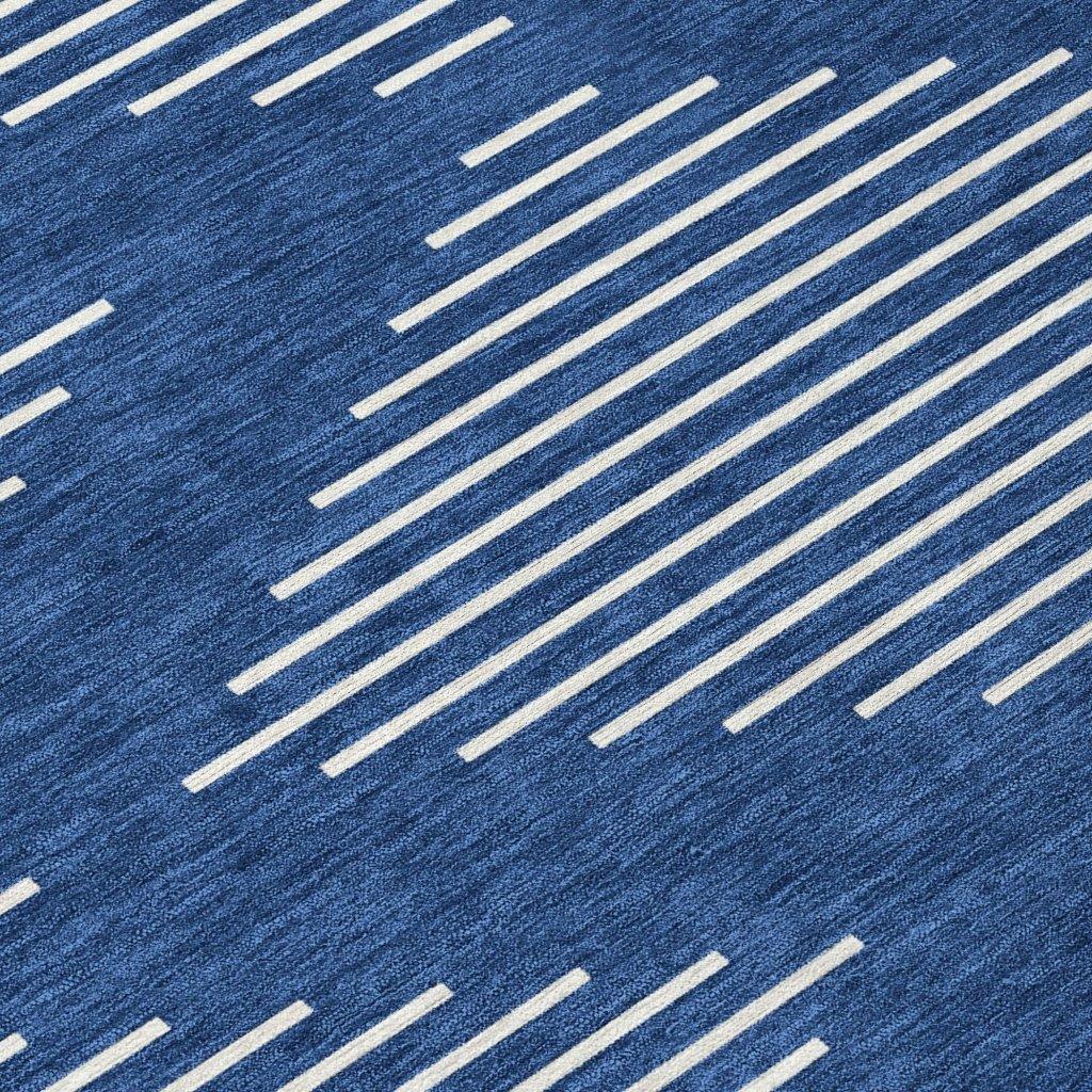 LOOMLAN Rugs Velina Blue Washable Indoor-Outdoor Rug