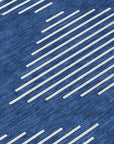 LOOMLAN Rugs Velina Blue Washable Indoor-Outdoor Rug