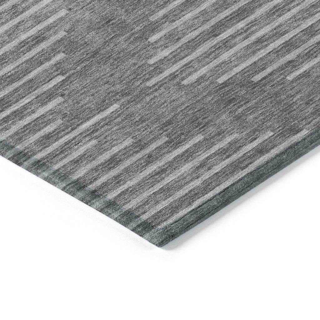 LOOMLAN Rugs Velina Charcoal Washable Indoor-Outdoor Rug