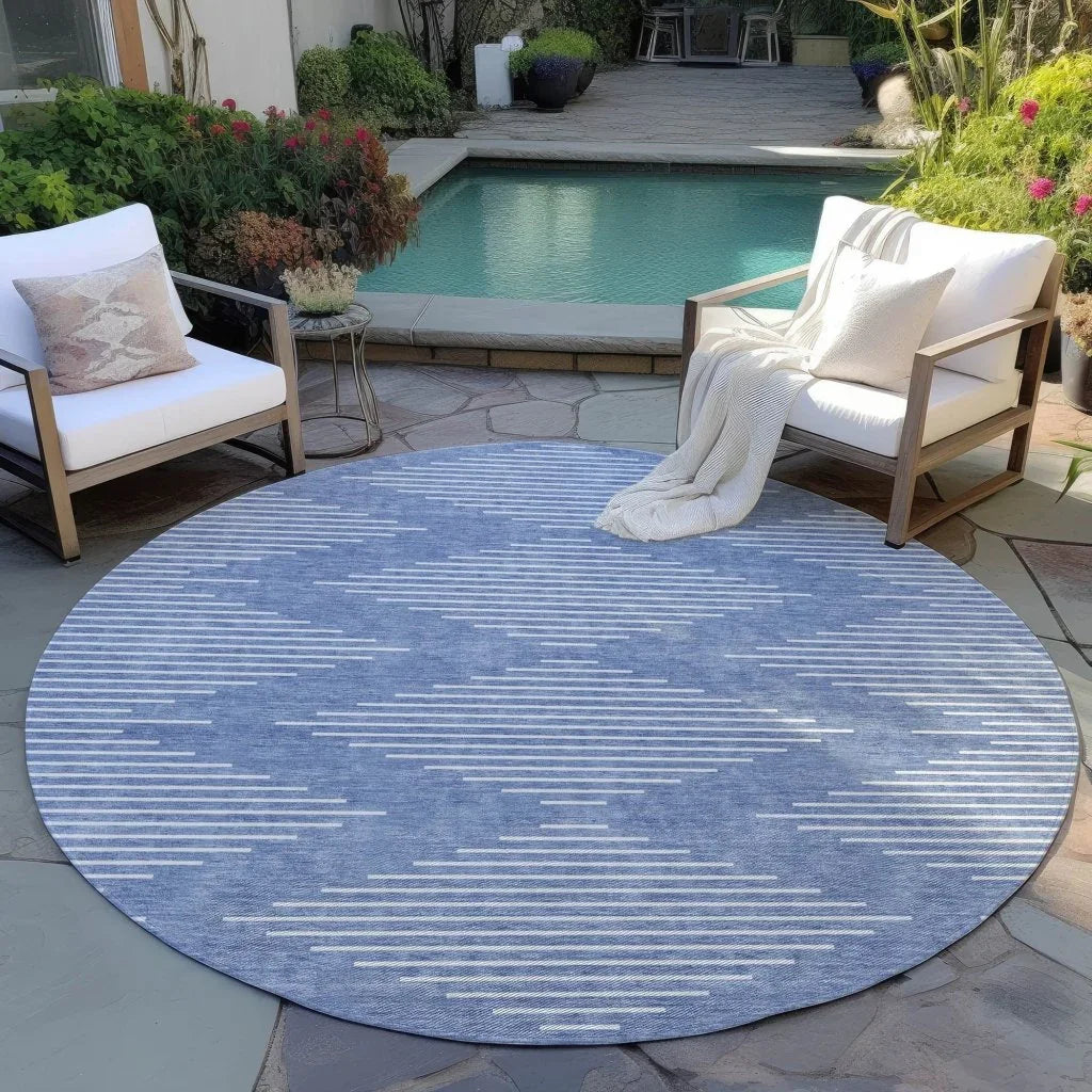 LOOMLAN Rugs Velina Denim Washable Indoor-Outdoor Rug