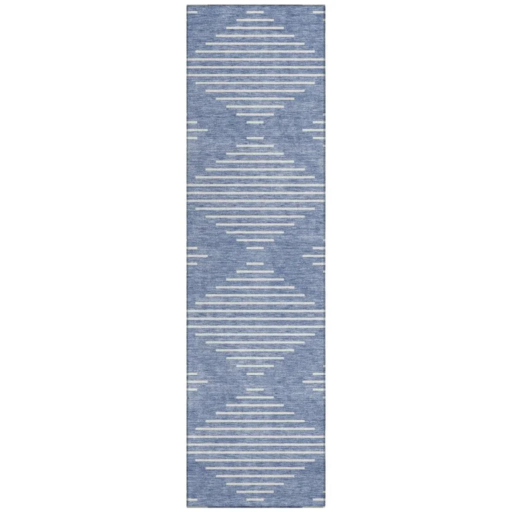 LOOMLAN Rugs Velina Denim Washable Indoor-Outdoor Rug