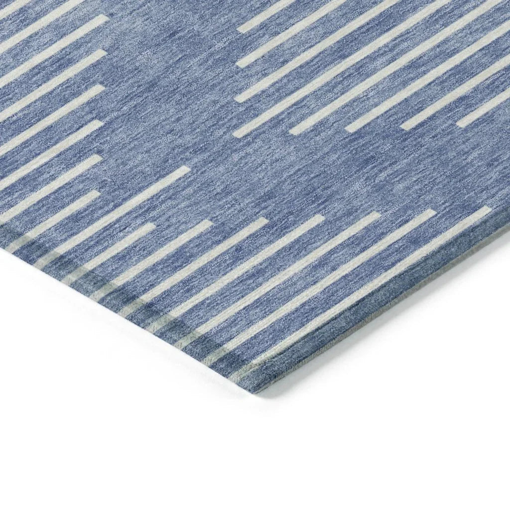 LOOMLAN Rugs Velina Denim Washable Indoor-Outdoor Rug