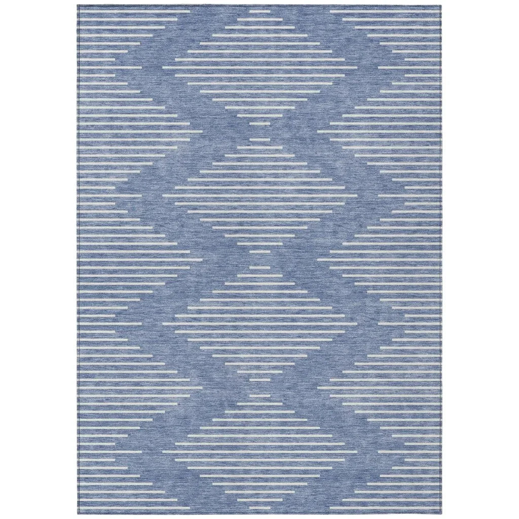 LOOMLAN Rugs Velina Denim Washable Indoor-Outdoor Rug