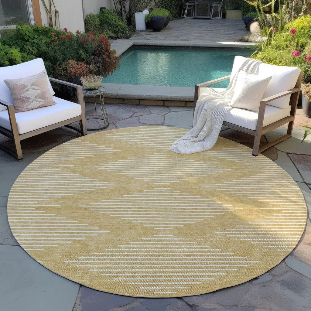LOOMLAN Rugs Velina Gold Washable Indoor-Outdoor Rug