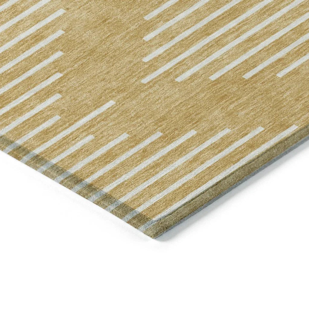 LOOMLAN Rugs Velina Gold Washable Indoor-Outdoor Rug