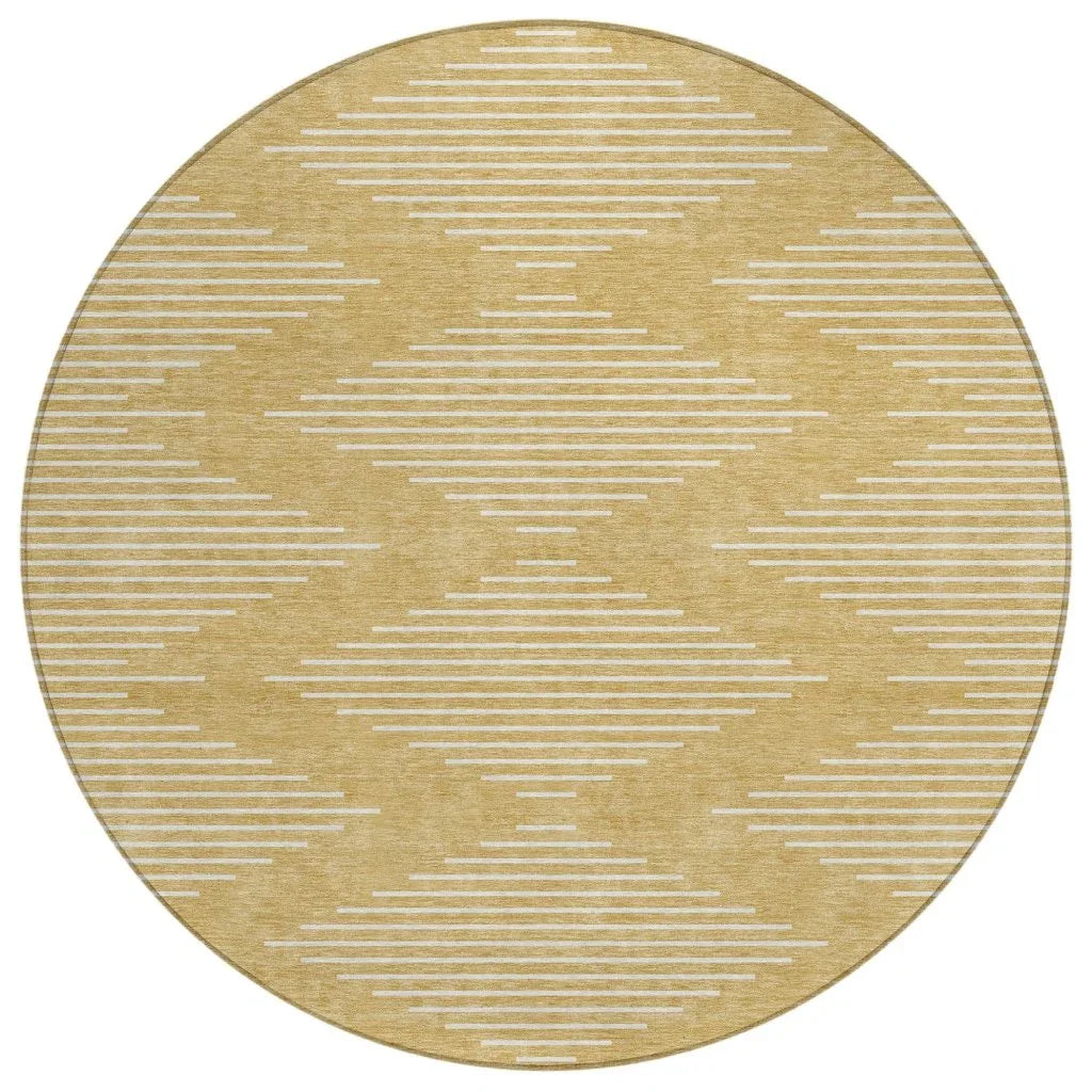 LOOMLAN Rugs Velina Gold Washable Indoor-Outdoor Rug