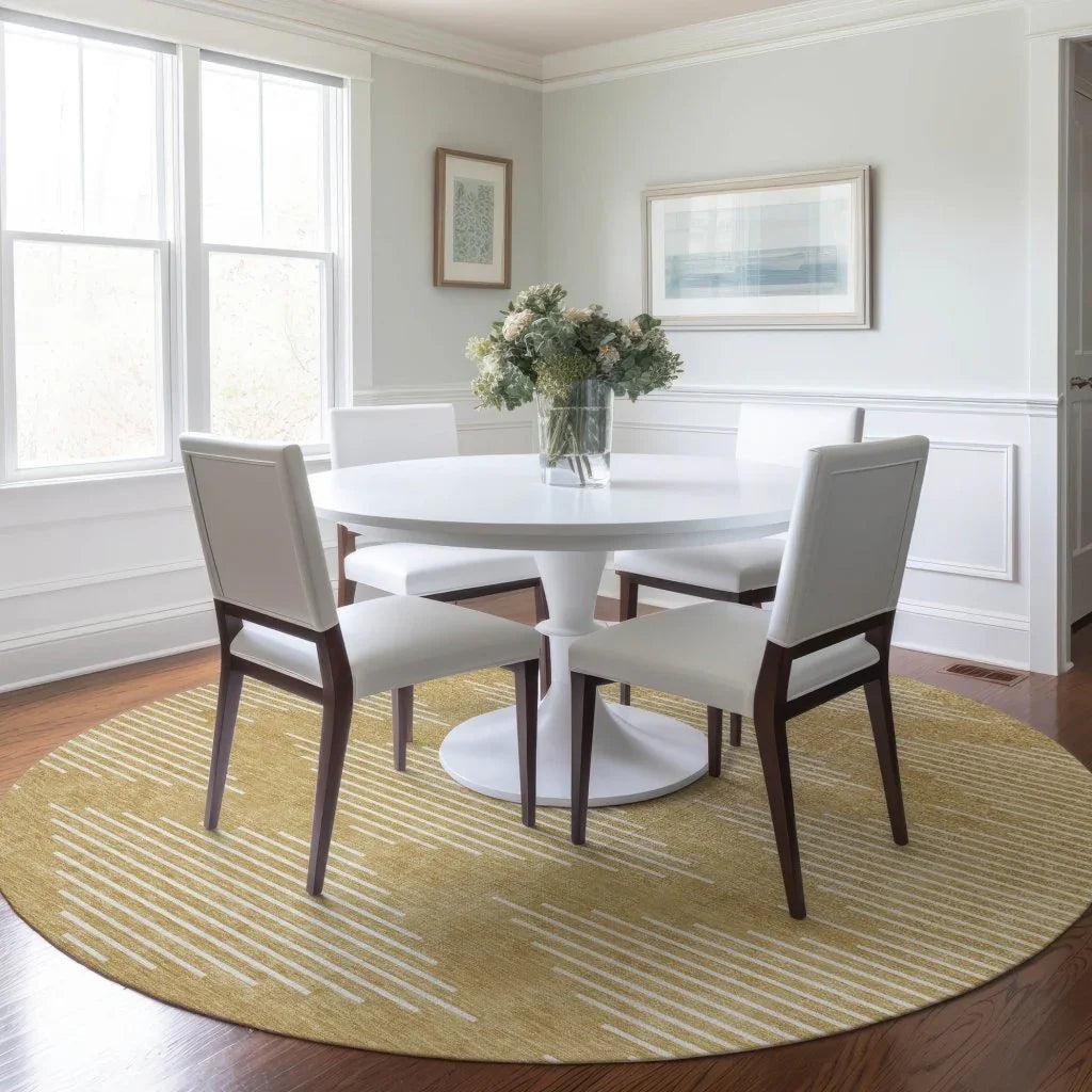 LOOMLAN Rugs Velina Gold Washable Indoor-Outdoor Rug