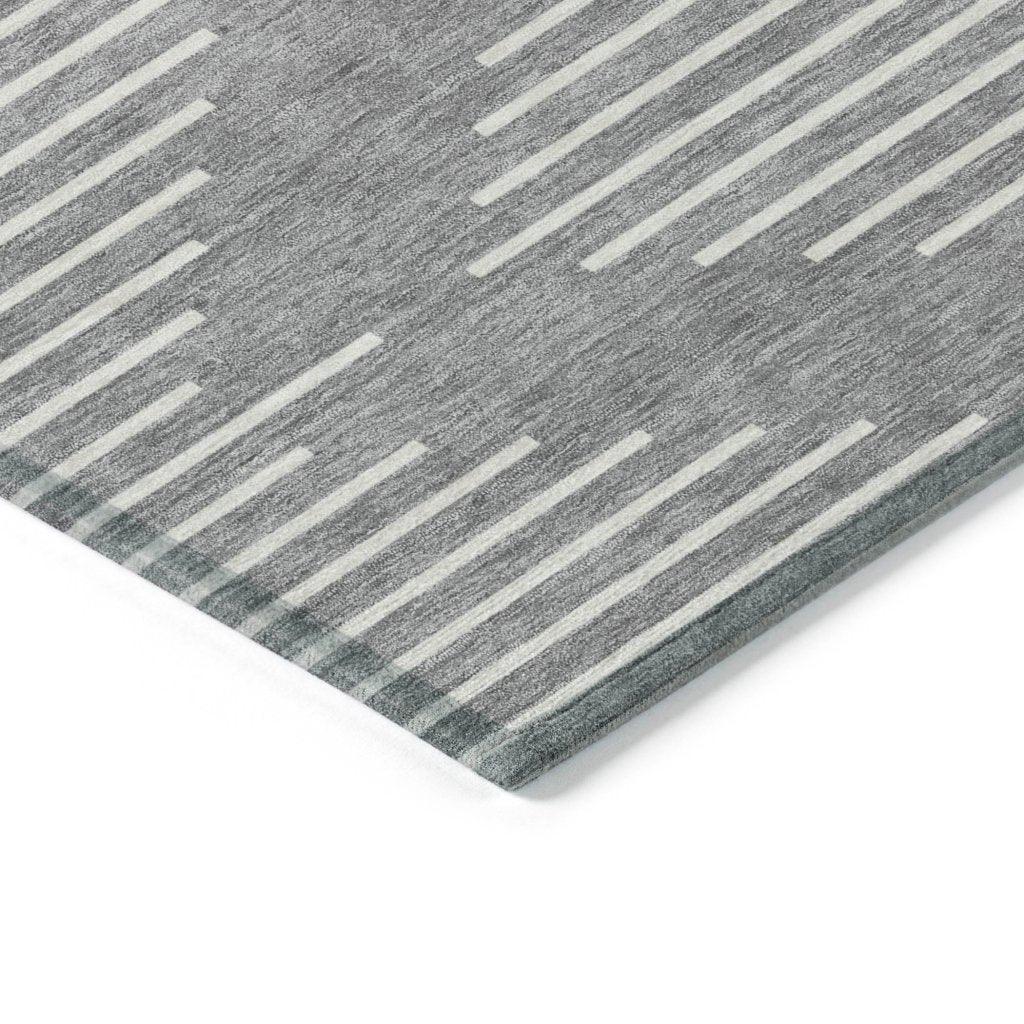 LOOMLAN Rugs Velina Gray Washable Indoor-Outdoor Rug