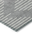 LOOMLAN Rugs Velina Gray Washable Indoor-Outdoor Rug