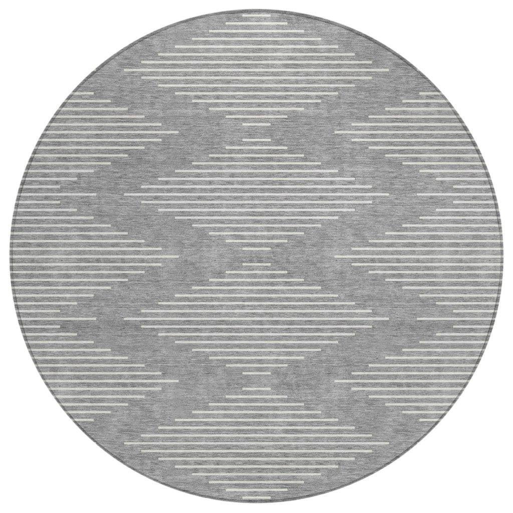LOOMLAN Rugs Velina Gray Washable Indoor-Outdoor Rug