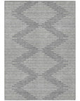 LOOMLAN Rugs Velina Gray Washable Indoor-Outdoor Rug