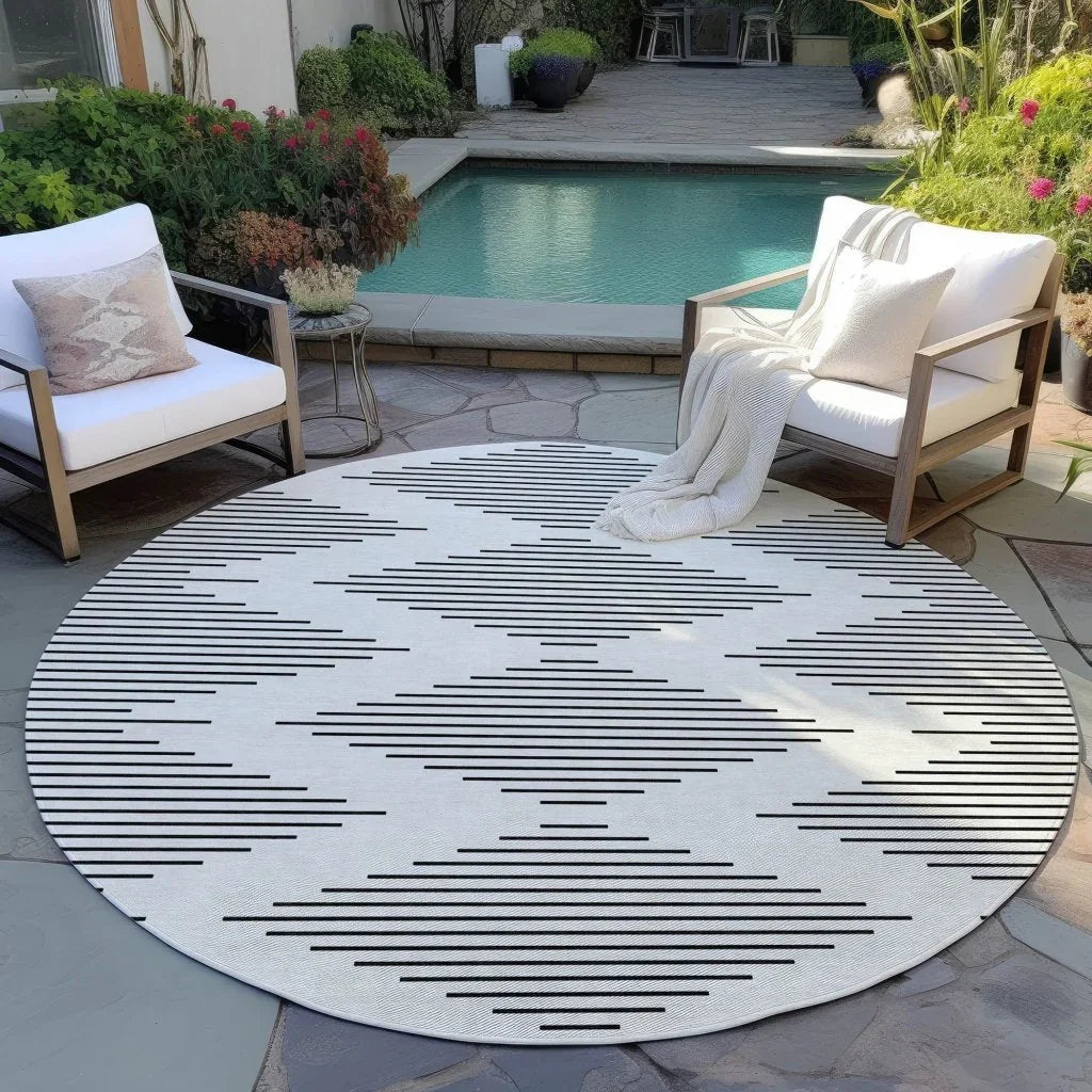 LOOMLAN Rugs Velina Ivory Washable Indoor-Outdoor Rug