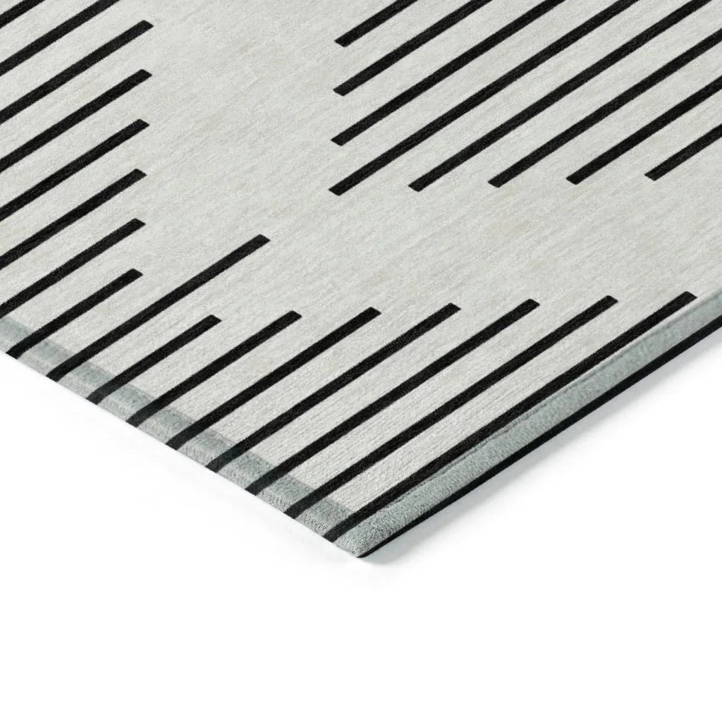 LOOMLAN Rugs Velina Ivory Washable Indoor-Outdoor Rug