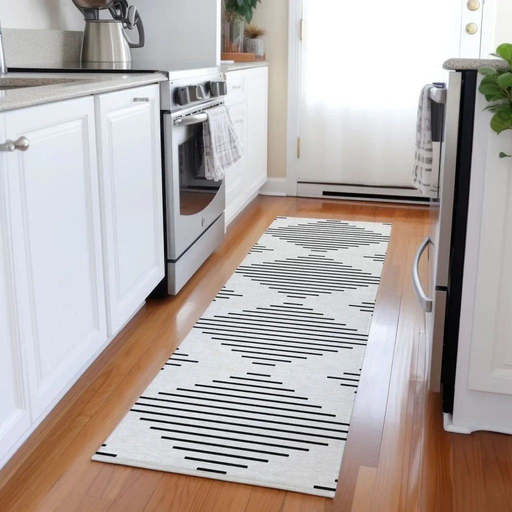 LOOMLAN Rugs Velina Ivory Washable Indoor-Outdoor Rug
