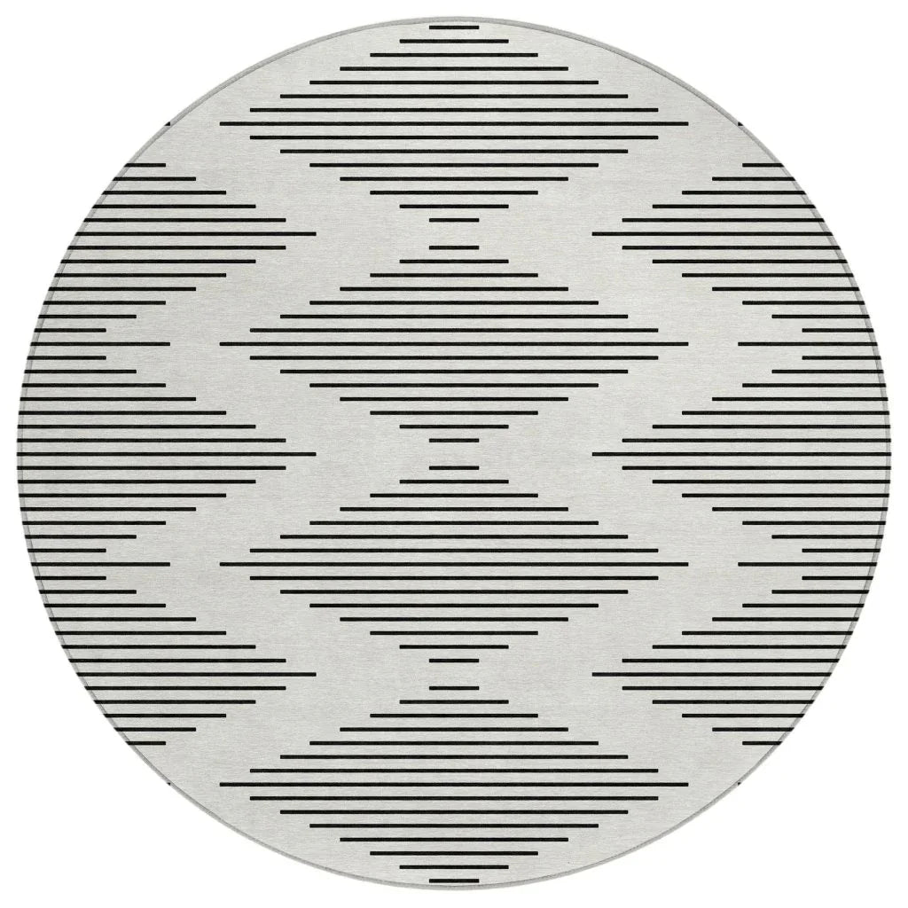 LOOMLAN Rugs Velina Ivory Washable Indoor-Outdoor Rug