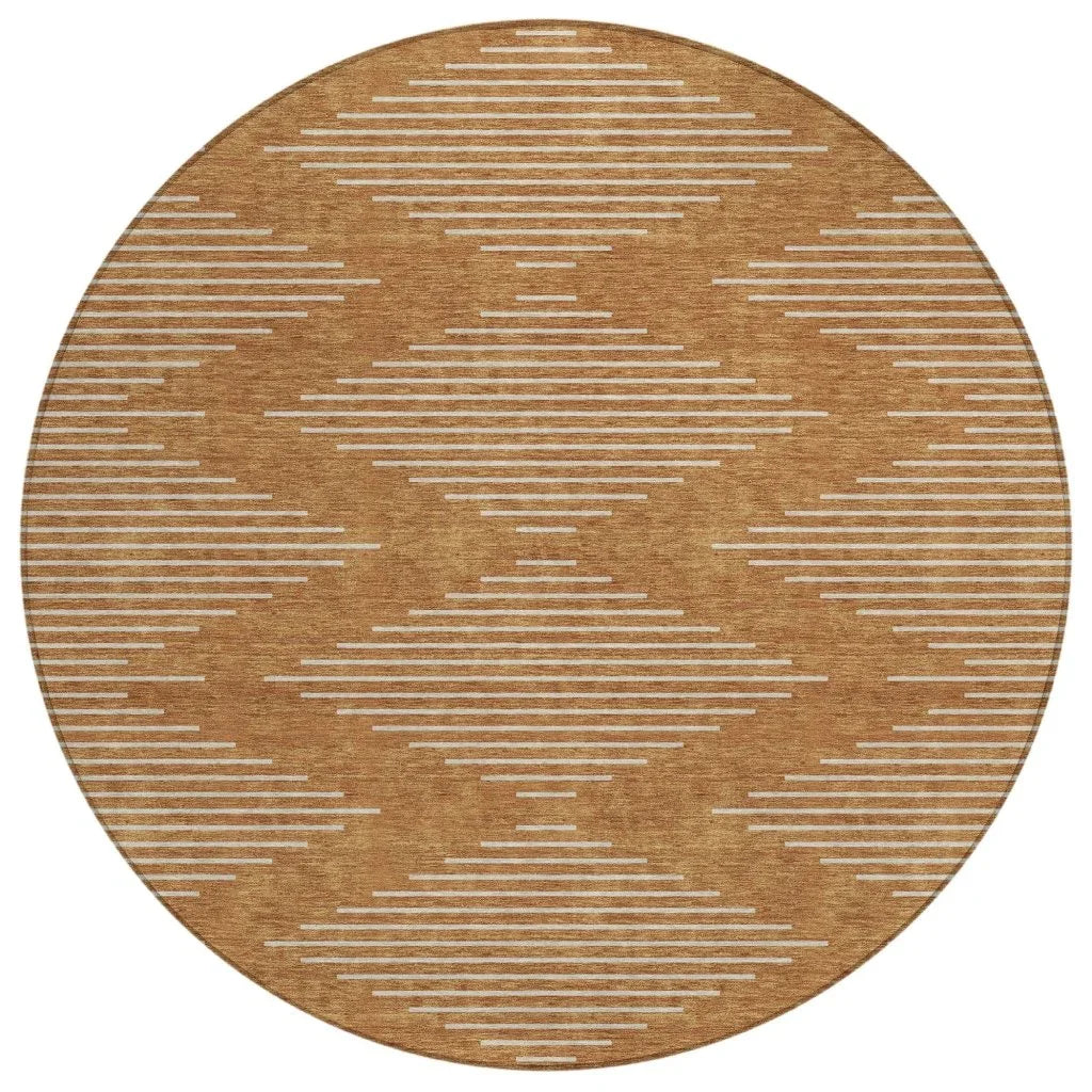 LOOMLAN Rugs Velina Orange Washable Indoor-Outdoor Rug